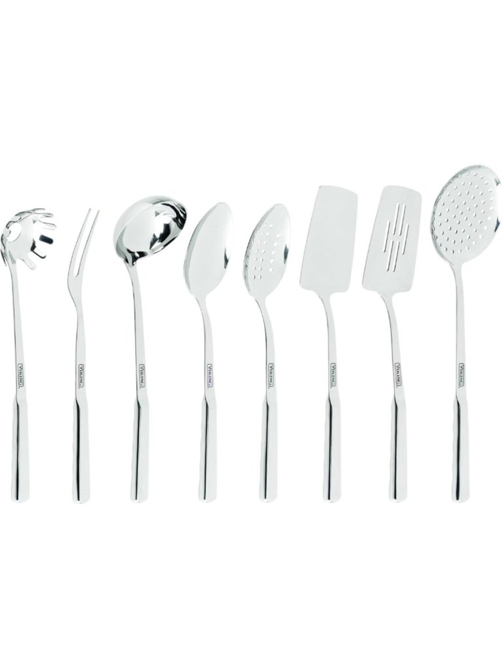 8-Piece Stainless Steel Cooking Utensil Set - Spatulas, Spoons, Ladle & More!